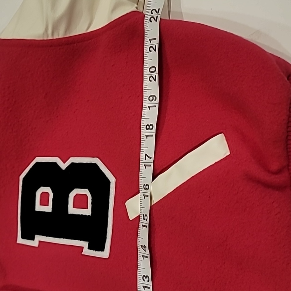 Love Tree Varsity Jacket Barbie University Fleece Pink White Large - Picture 9 of 12